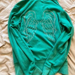 2/$20 VS Supermodel Angel Wing Zip Hoodie Sz M